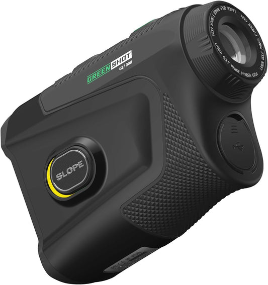 GL1000 Range Finder Golf with Slope Switch, 1200 Yards Rechargeable Range Finder for Hunter, 7X Magnification Golf Laser Range Finder, Magnetic Strip, Flag Pole Locking with Pulse Vibration